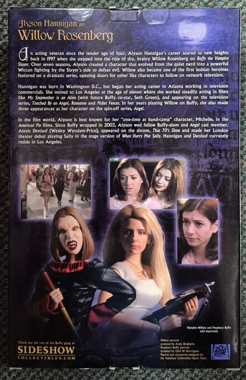 MIB Sideshow Collectibles Alyson Hannigan as Willow Rosenberg in Buffy the Vampire Slayer 1:6 Scale Figure 3