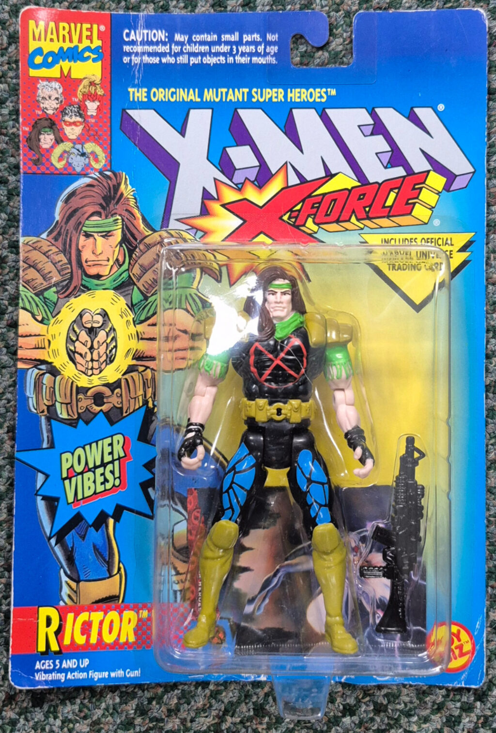 Toy Biz 1994 X-Men X-Force Rictor Action Figure: Mint on Card 1