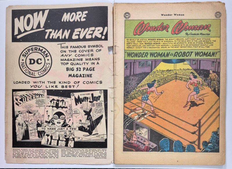 1951 DC Comics Comics Wonder Woman #48 : 52-Page Golden Age Comic Book 3