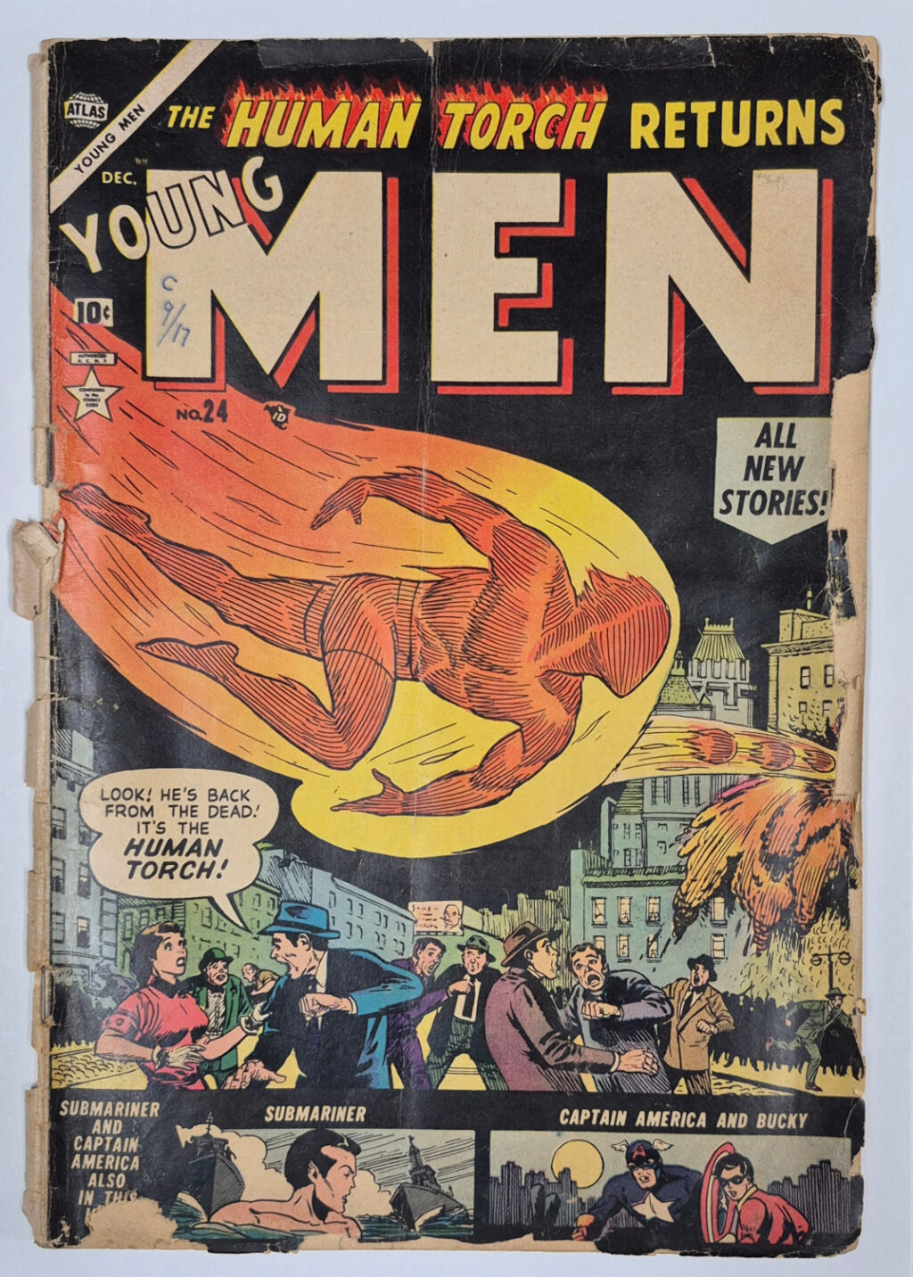 1953 Atlas Comics Young Men #24 : The Human Torch Returns! 1