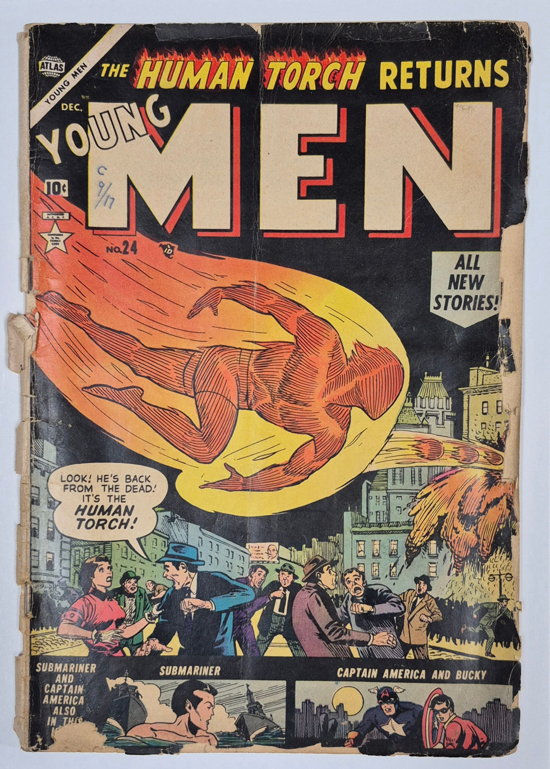 1953 Atlas Comics Young Men #24 : The Human Torch Returns! 1