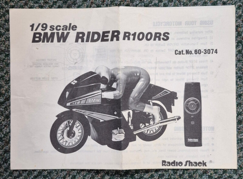 19890 Radio Shack R/C Radio-Controlled BMW Motorcycle in the Box 6