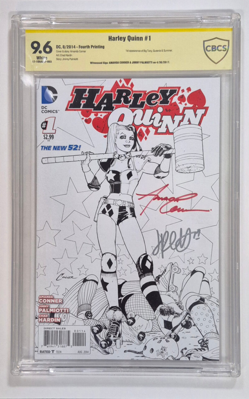 2014 CBCS 9.6 DC Comics Harley Quinn #1 Variant Signed by Amanda Conner & Jimmy Palmiotti 1