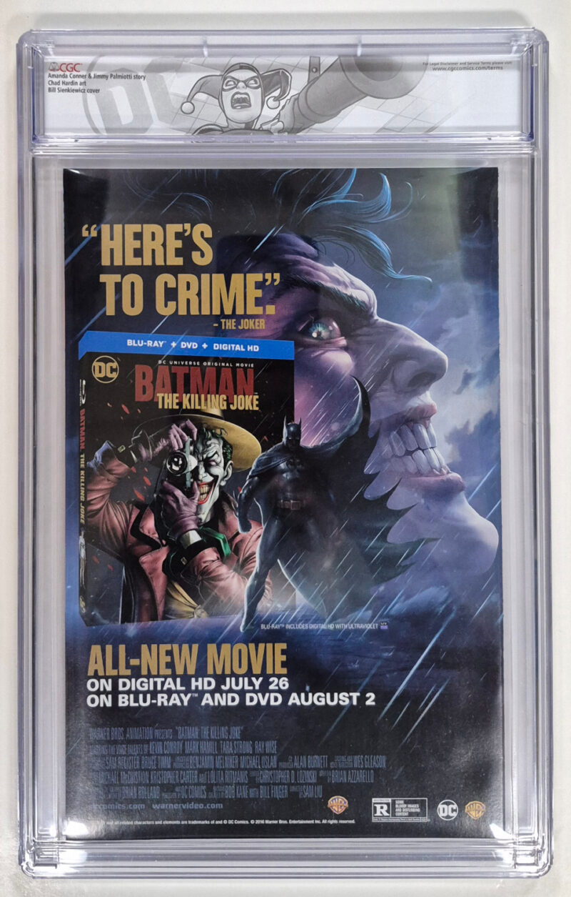 2016 CGC 9.8 DC Comics Harley Quinn #1 Bill Sienkiewicz Variant Cover 2