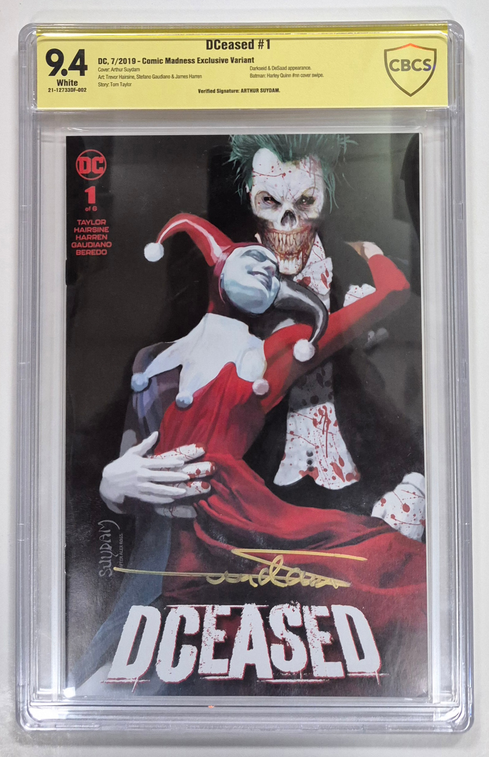 2019 CBCS 9.4 DC Comics DCeased #1 Comic Madness Exclusive Variant Signed by Arthur Suydam 1