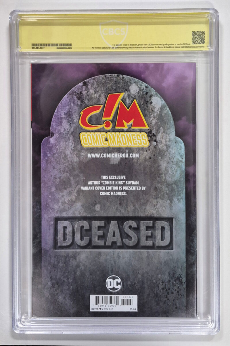 2019 CBCS 9.4 DC Comics DCeased #1 Comic Madness Exclusive Variant Signed by Arthur Suydam 2