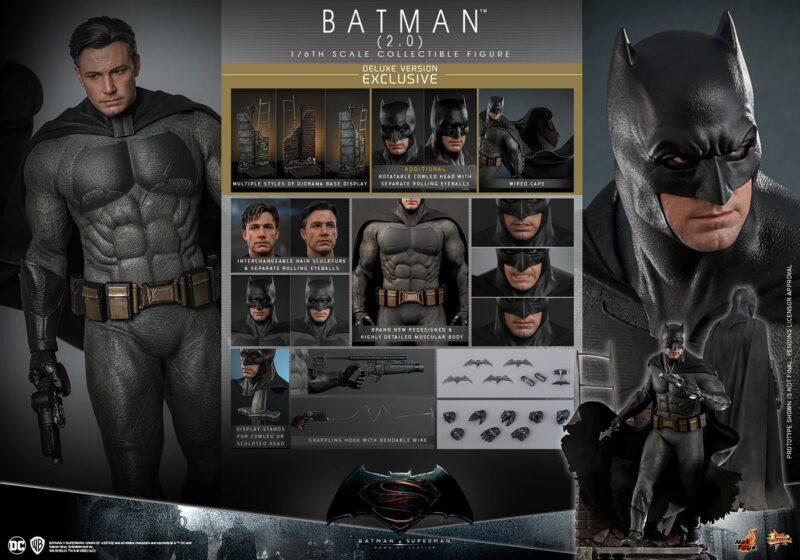 Hot Toys MMS732 Batman vs. Superman: Dawn of Justice Batman 2.0 Deluxe 1:6 Scale Figure 3