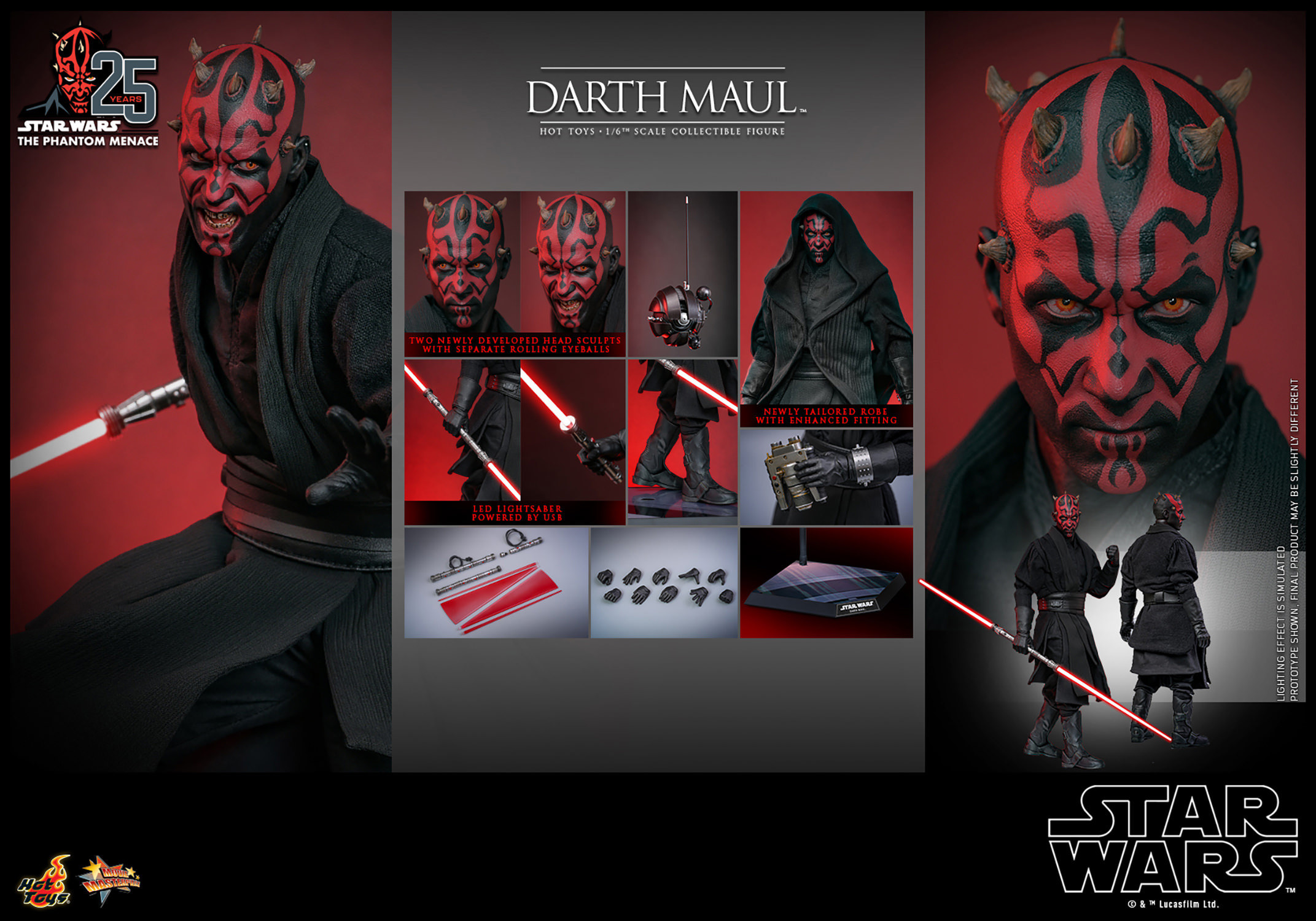 Hot Toys MMS748 Star Wars The Phantom Menace Darth Maul 1:6