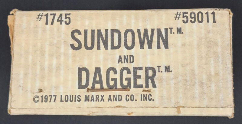 1977 Marx Ready Gang Sundown and Dagger Figure and Horse Set Sealed with Original Box 5