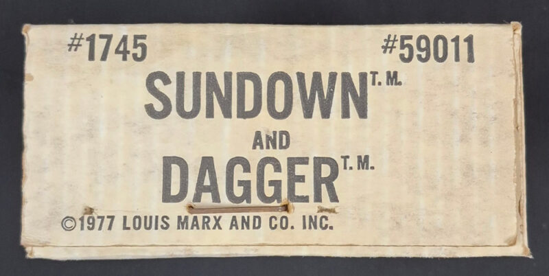 1977 Marx Ready Gang Sundown and Dagger Figure and Horse Set Sealed with Original Box 6