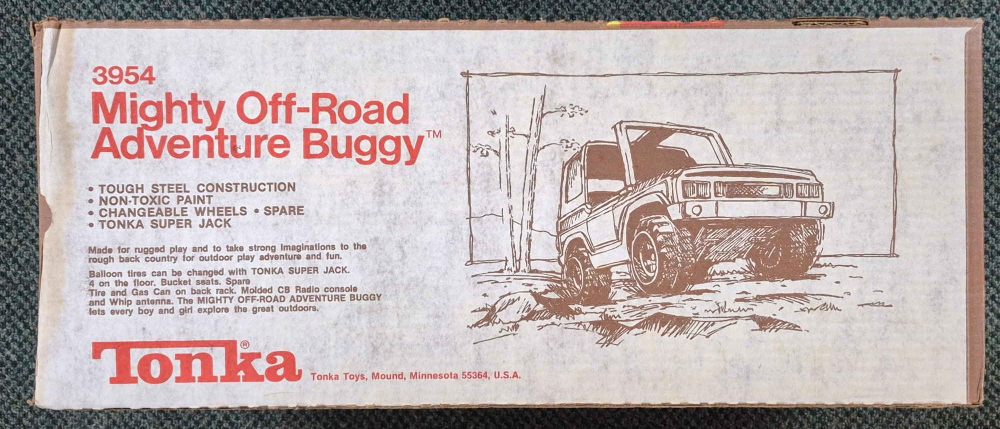 mighty-tonka-3954-off-road-adventure-buggy-mib-2 1981 MIB Mighty Tonka #3954 Off-Road Adventure Buggy Pressed Steel Truck - Sealed 2