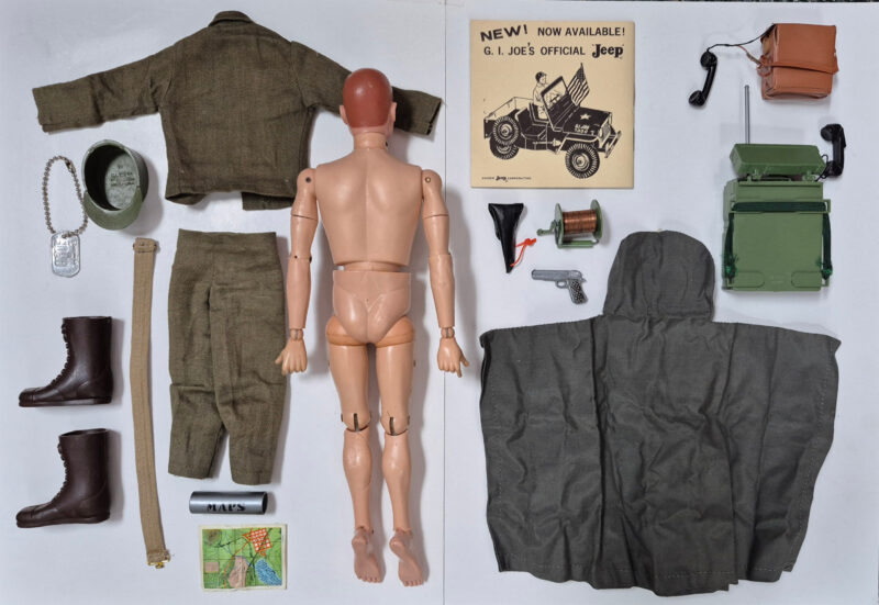 1964 Hasbro G.I. Joe Action Soldier Figure in Complete Command Post Poncho Uniform with All Accessories 6