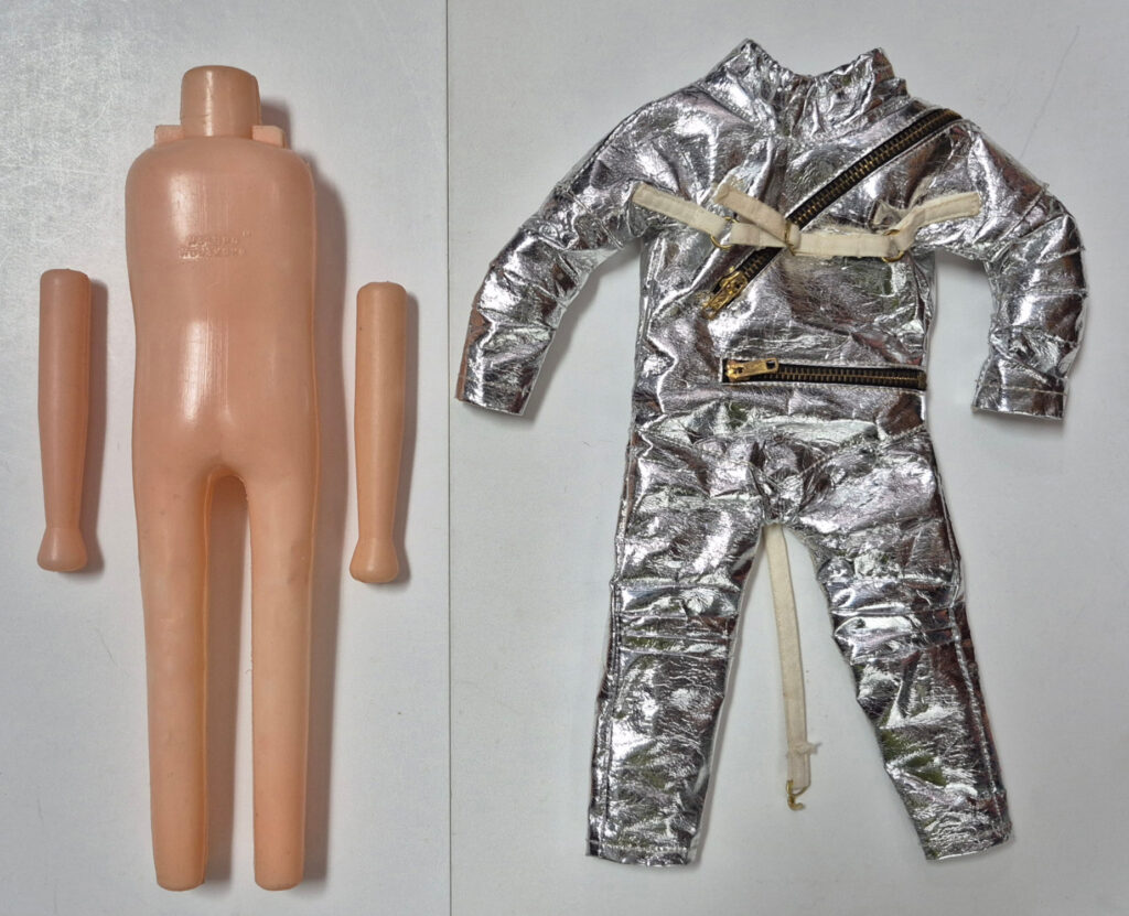 1966 Hasbro G.I. Joe Body Mannequin and Astronaut Three-Zipper Space Suit without Flag Patch 1