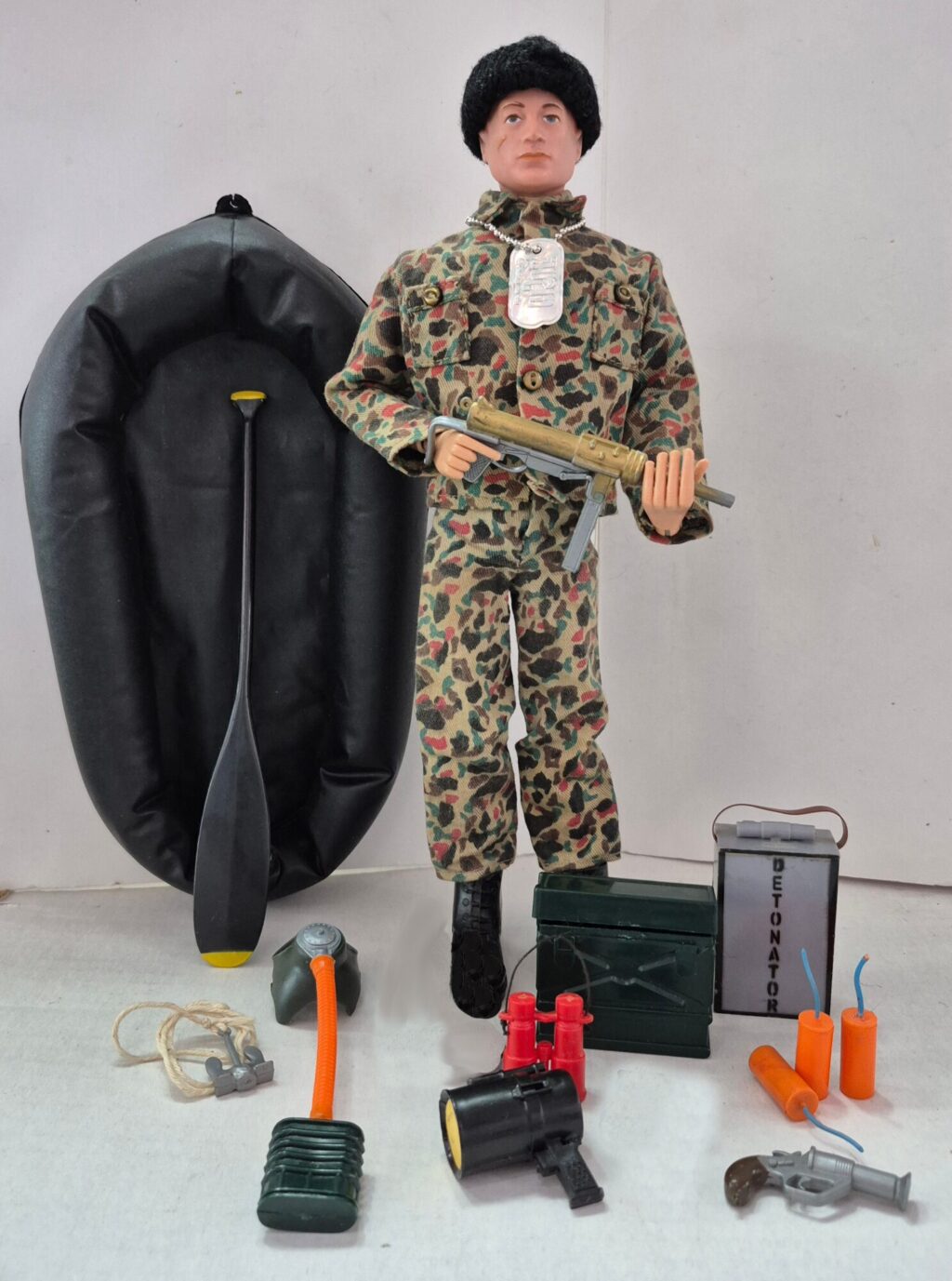 1967 Hasbro G.I. Joe Action Marine Figure with Complete Sabotage Action Pack 1