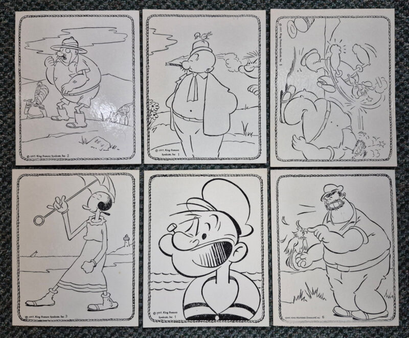 1957 Hassenfeld Bros Popeye TV Erasa-O-Board and Magic Screen Set Complete in the Box 4