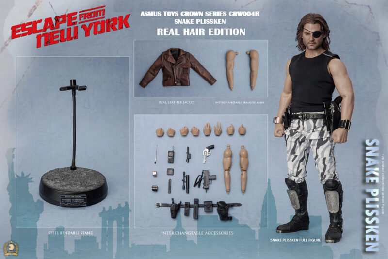 Asmus Collectibles Crown Collection Escape From New York Snake Plissken Real Hair Version 1:6 Scale Figure 5