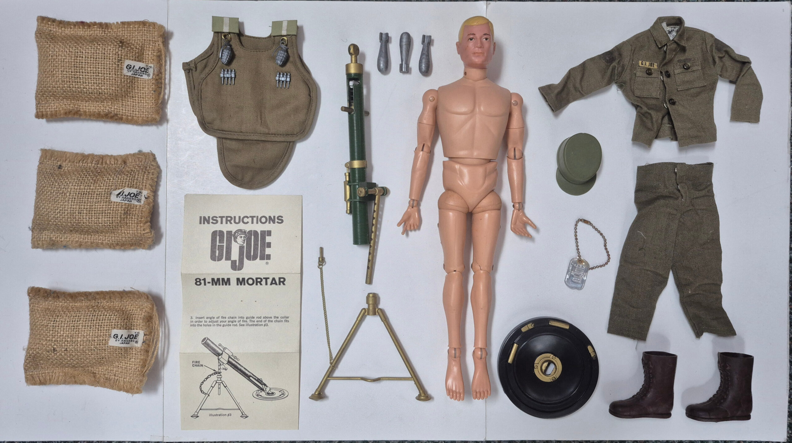 hasbro-1966-gi-joe-action-soldier-with-81mm-mortar-equipment-set-1 1966 Hasbro G.I. Joe Action Soldier with 81mm Mortar Equipment Set 1