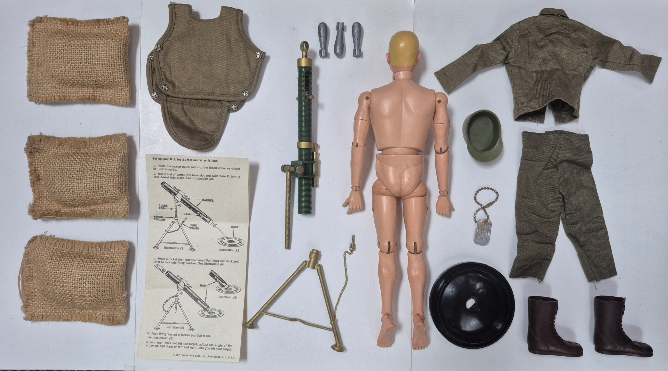 hasbro-1966-gi-joe-action-soldier-with-81mm-mortar-equipment-set-2 1966 Hasbro G.I. Joe Action Soldier with 81mm Mortar Equipment Set 2