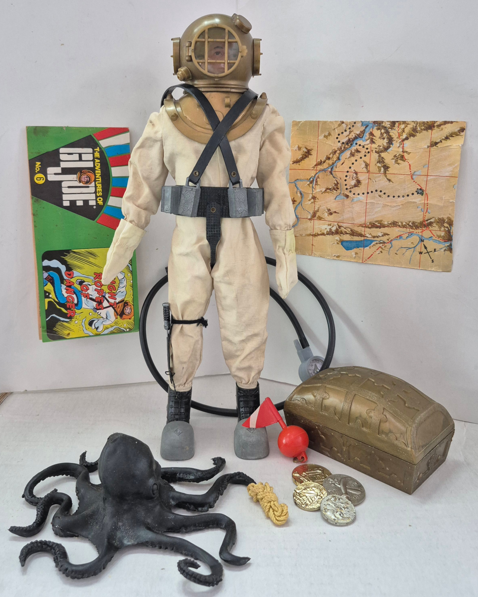 1969 Hasbro Adventures of G.I. Joe Deep Sea Diver and Eight Ropes of Danger Action Set with Comic Book 3