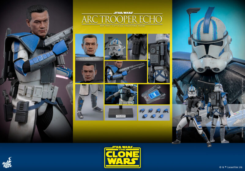 Hot Toys TMS133 Star Wars The Clone Wars ARC Trooper Echo 1:6 Scale Figure 3