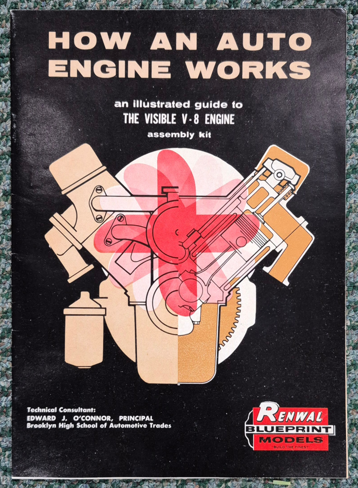 1960-renwal-the-visible-v8-autio-engine-model-kit-6 Vintage 1960 Renwal The Visible V8 Transparent Operating Auto Engine Model Kit Complete and Unbuilt in the Box 6