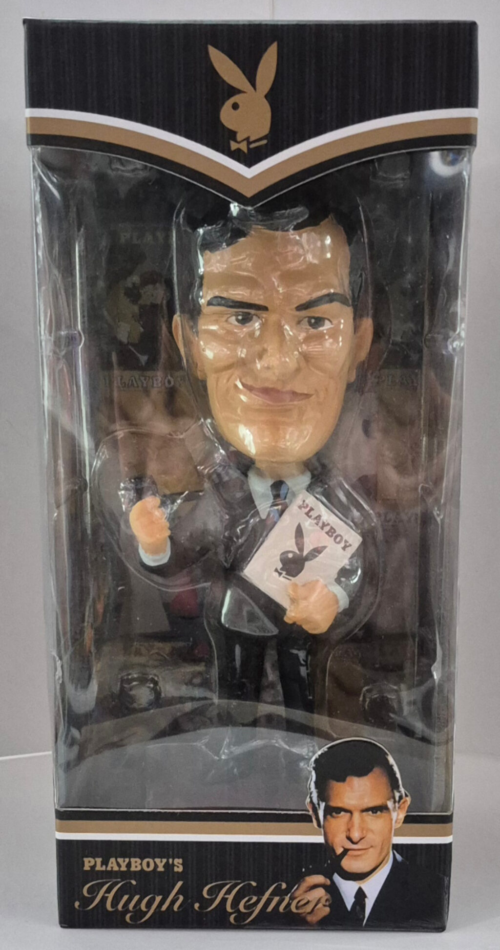 Beeline Creative Playboy's Hugh Hefner Resin Bobblehead 1