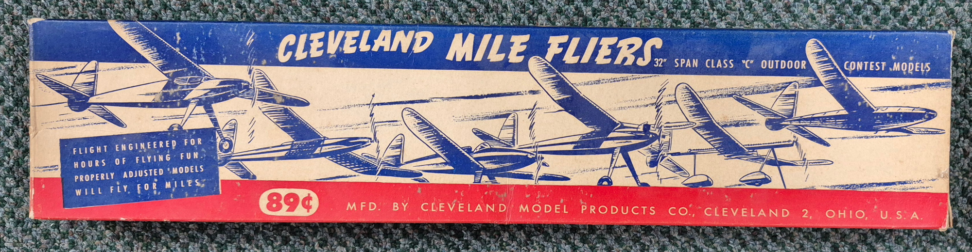 Vintage 1953 Cleveland Model C-5 The Flying Dutchman Balsa Wood Airplane Model Kit Unbuilt in the Box 2