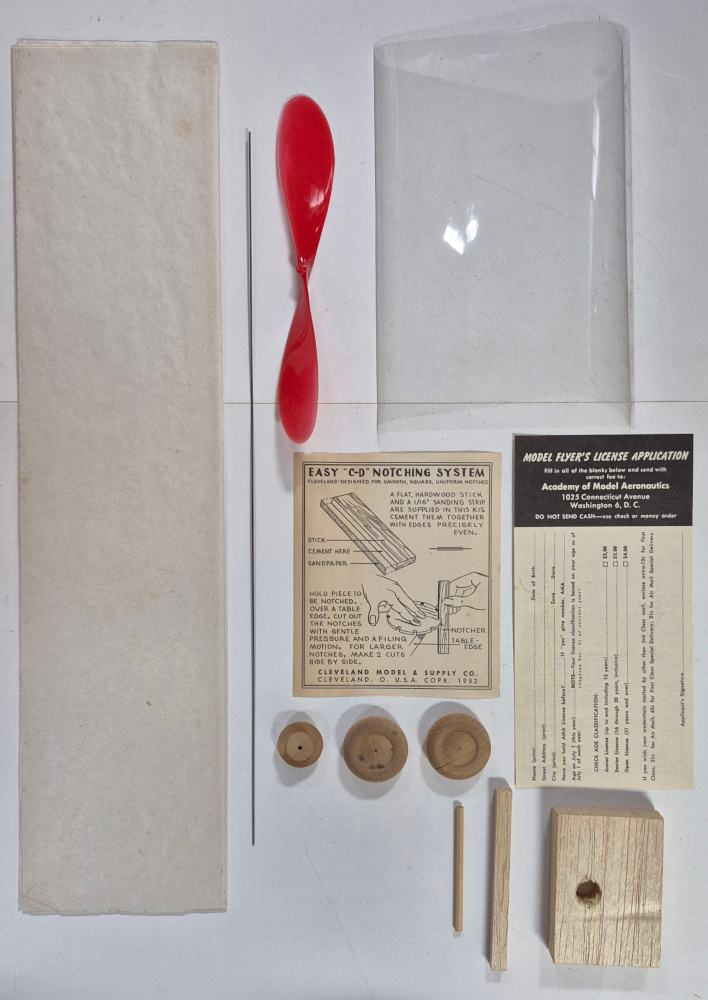 cleveland-models-it-112-3022-silvaire-sedan-balsa-wood-scale-contest-flying-airplane-model-kit-5 Vintage 1948 Cleveland Models IT-112 30" Silvaire Sedan Balsa Wood Airplane Model Kit Unbuilt in the Box 5