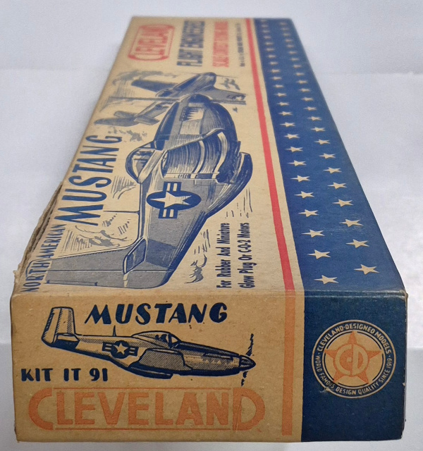 cleveland-models-it-91-north-american-mustang-balsa-wood-airplane-model-kit-2 Vintage 1950 Cleveland Model IT-90 North American Mustang Balsa Wood Airplane Model Kit Unbuilt in the Box 2