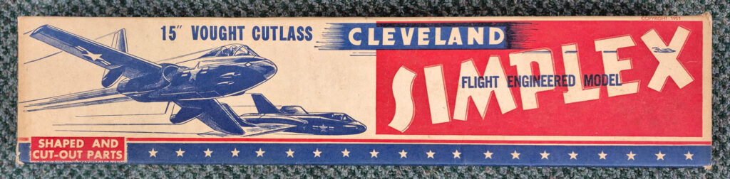 Vintage 1951 Cleveland Models Simplex S-123 15" Vought Cutlass Balsa Wood Airplane Model Kit Unbuilt in the Box 1