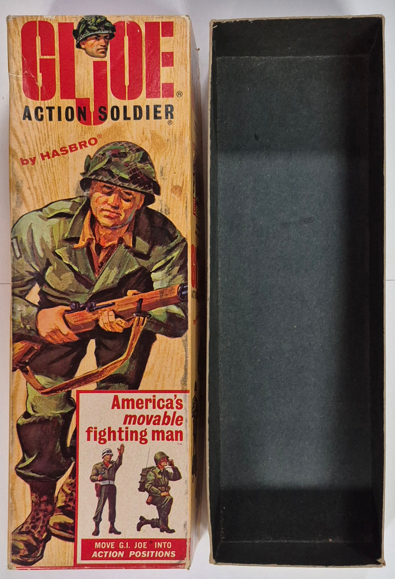 hasbro-1964-gi-joe-action-soldier-in-7500-box-3 1964 Hasbro G.I. Joe Action Soldier in Fatigues Uniform in 7500 Box with Paperwork & Rank Insignias 3