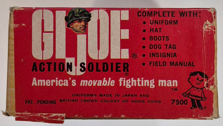 hasbro-1964-gi-joe-action-soldier-in-7500-box-5 1964 Hasbro G.I. Joe Action Soldier in Fatigues Uniform in 7500 Box with Paperwork & Rank Insignias 5