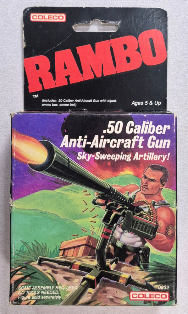 1986 Coleco Rambo .50 Caliber Anti-Aircraft Gun: Mint in Box 1