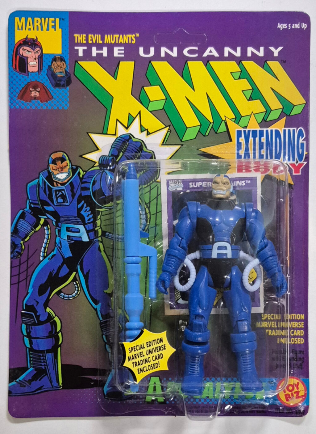 Toy Biz 1991 Uncanny X-Men Evil Mutants Apocalypse Action Figure: Mint on Unpunched Card 1