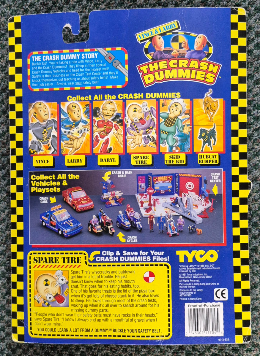tyco-crash-test-dummies-spare-tire-figure-moc-2 MOC Tyco Crash Test Dummies Spare Tire Action Figure: Mint on Card 2