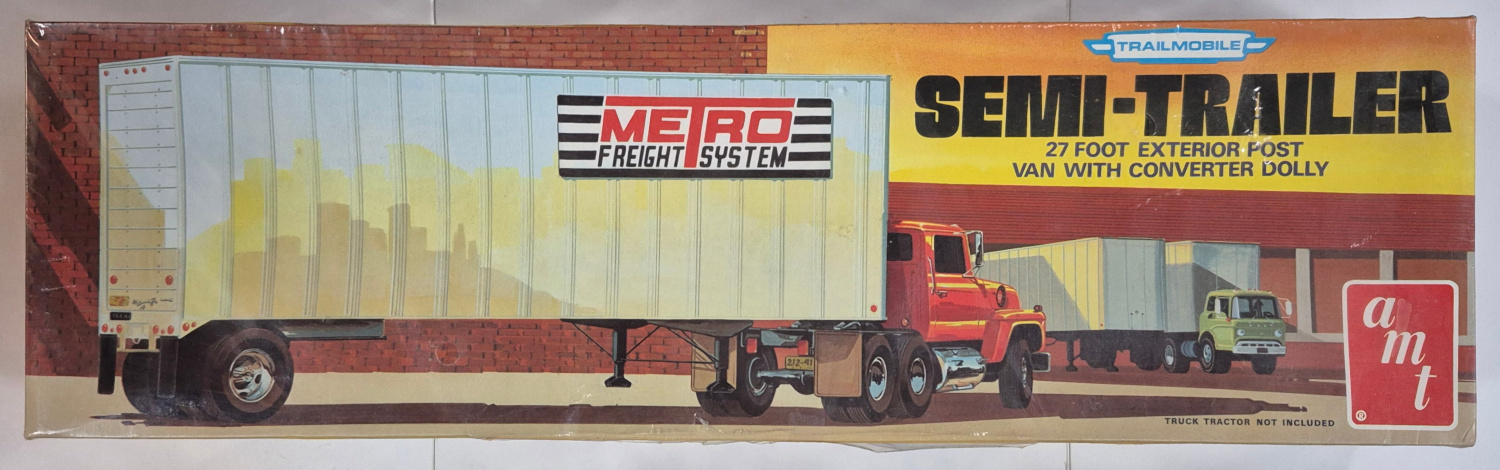 Vintage 1971 AMT Trailmobile 27' Semi-Trailer Model Kit in the Box - Factory Sealed 1