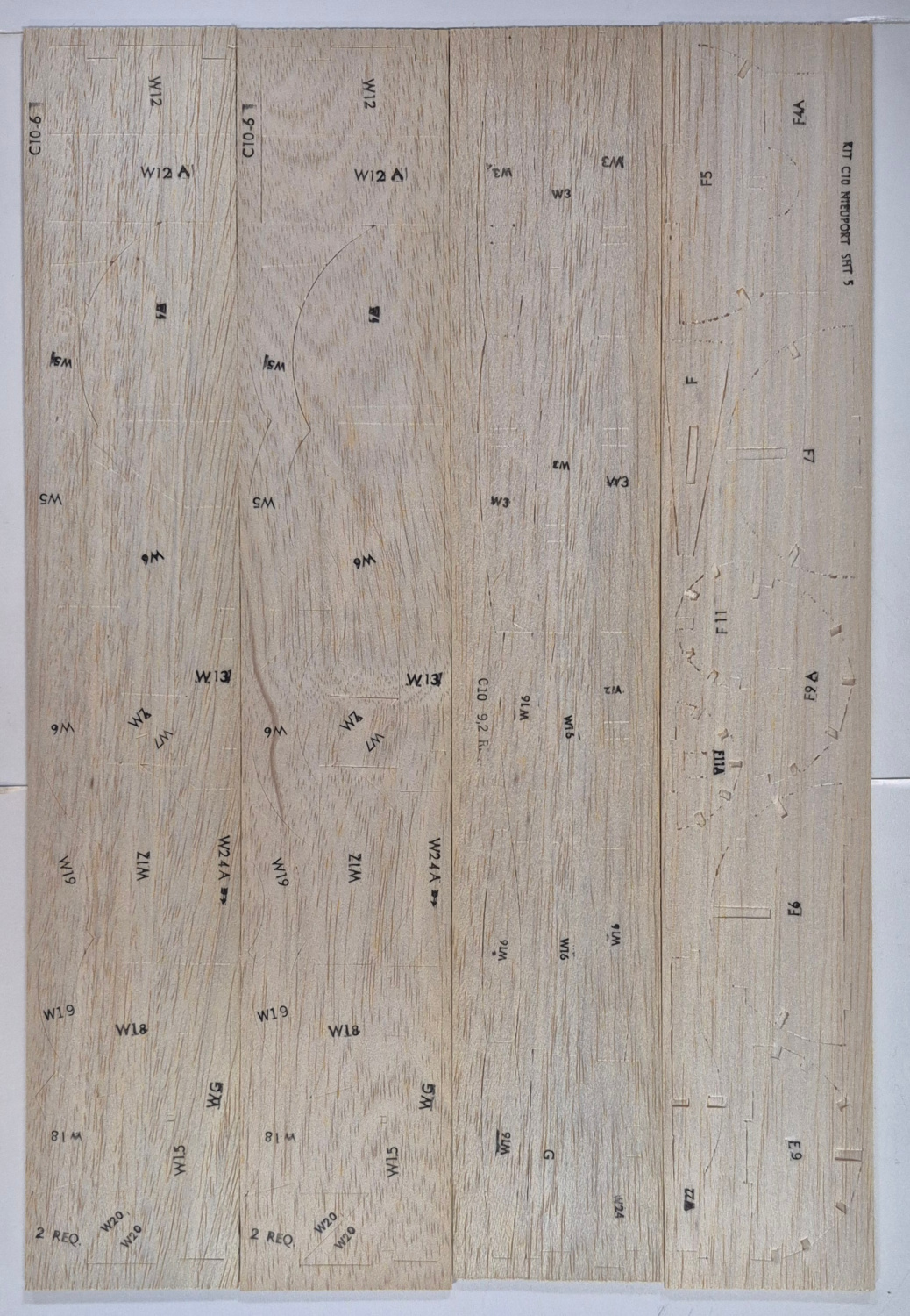 backers-nieuport-28-balsa-wood-airplane-model-kit-3 Vintage 1950's Captain Eddie Rickenbacker's Nieuport "28" Balsa Wood Airplane Model Kit in Box 3