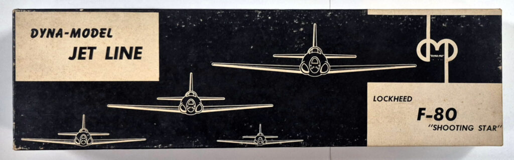 Vintage 1952 Dyna-Model Jet Line Lockheed F-80 "Shooting Star" Balsa Wood Airplane Model Kit in Box 1