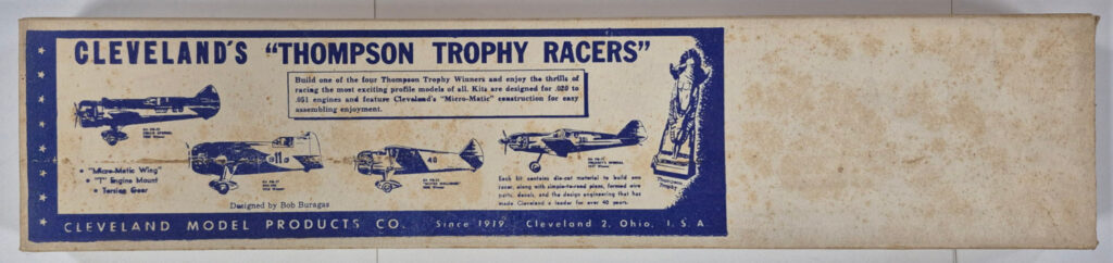 Vintage 1960 Cleveland Thompson Trophy Racers "Mister Mulligan" 1935 Winner Balsa Wood Flying Airplane Model Kit in Box 1