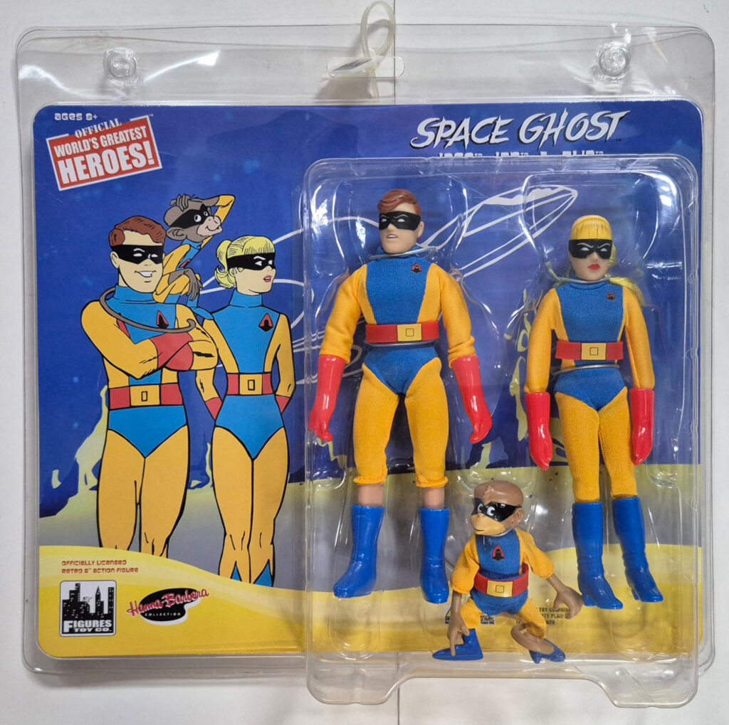 MOC Figures Toy Co. Official World's Greatest Heroes Space Ghost Jace, Jan & Blip Action Figure Set: Mint on Card 1