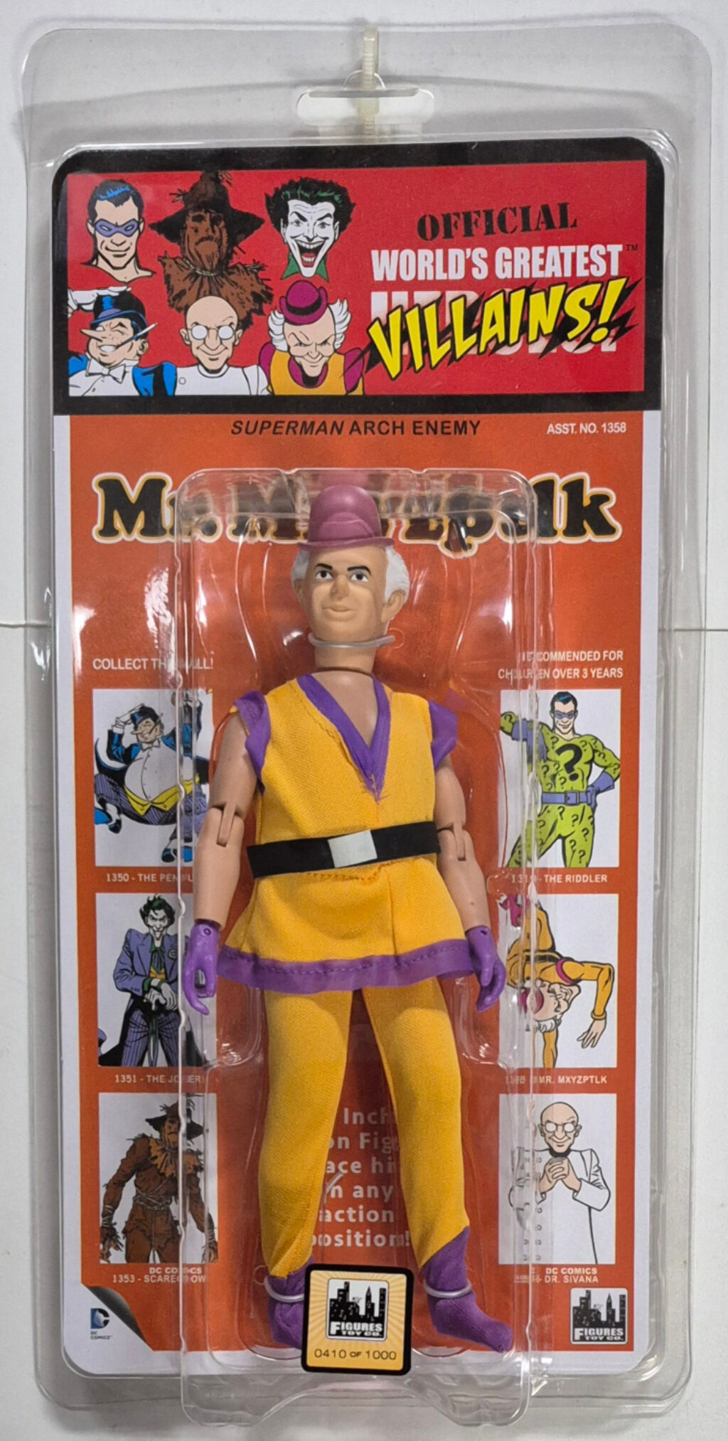 MOC Figures Toy Co. Official World's Greatest Villains Mr. Mxyzptlk Action Figure: Mint on Card 1