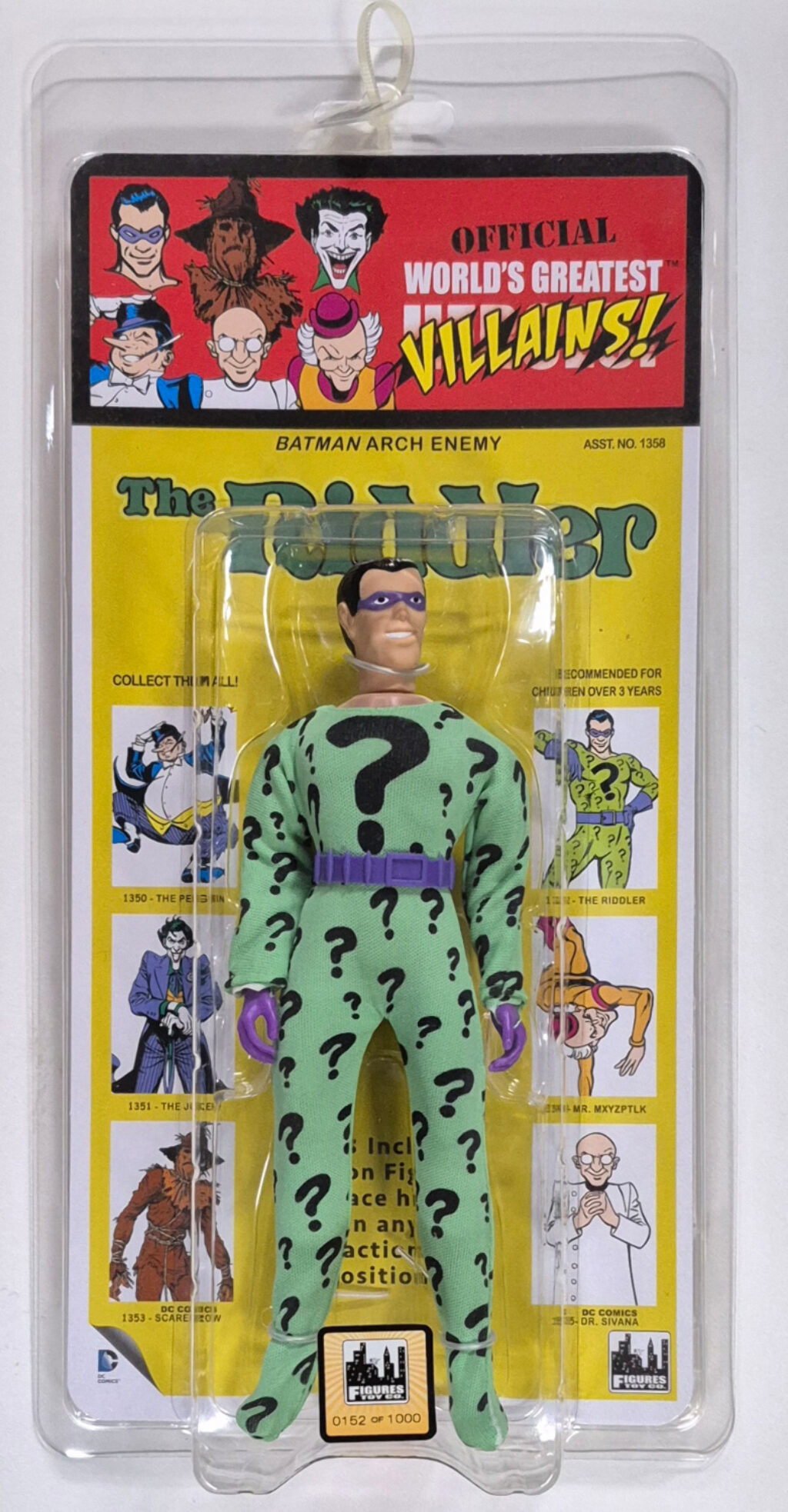 MOC Figures Toy Co. Official World's Greatest Villains The Riddler Action Figure: Mint on Card 1