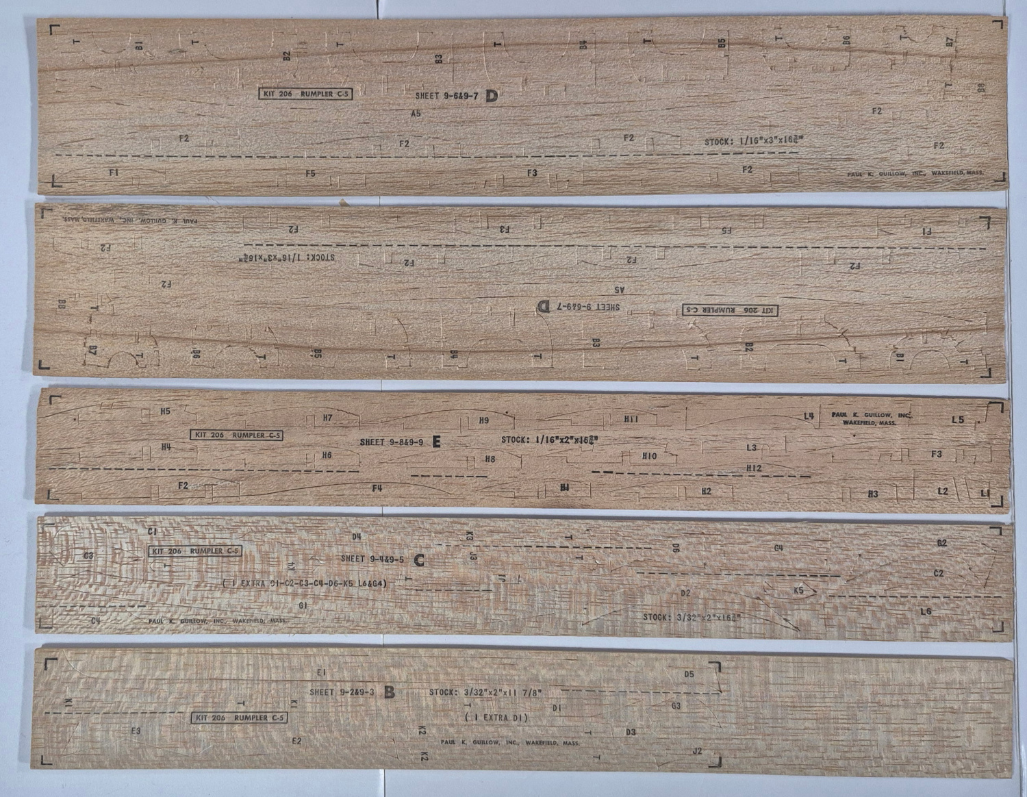 guillows-german-ruimpler-c5-wwi-reconaissance-balsa-wood-model-airplane-3 Vintage 1964 Guillow's German Rumpler C5 Balsa Wood Airplane Model Kit in Box 2