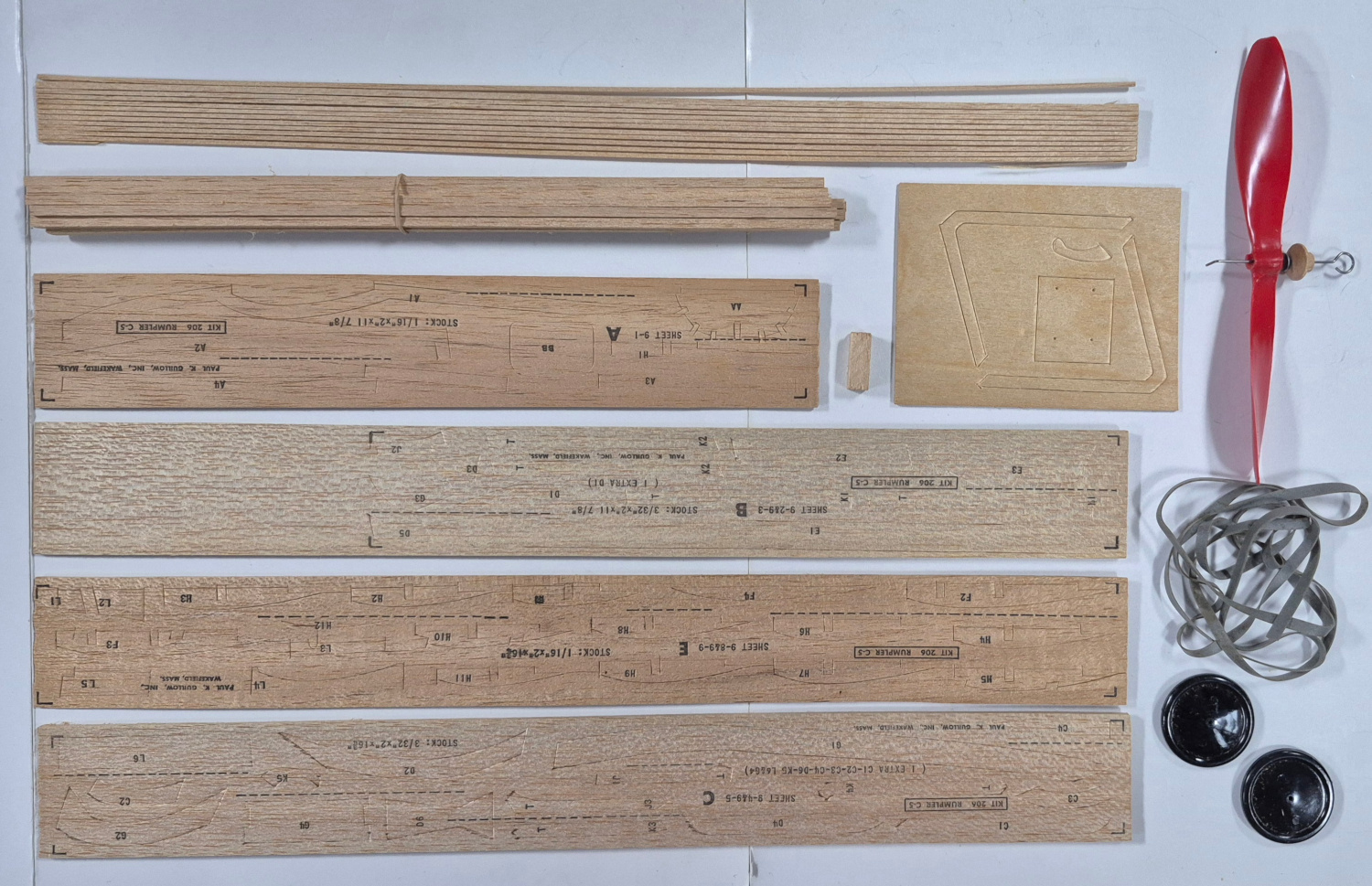 guillows-german-ruimpler-c5-wwi-reconaissance-balsa-wood-model-airplane-4 Vintage 1964 Guillow's German Rumpler C5 Balsa Wood Airplane Model Kit in Box 4