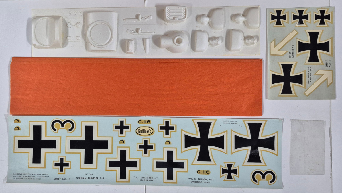 guillows-german-ruimpler-c5-wwi-reconaissance-balsa-wood-model-airplane-5 Vintage 1964 Guillow's German Rumpler C5 Balsa Wood Airplane Model Kit in Box 5