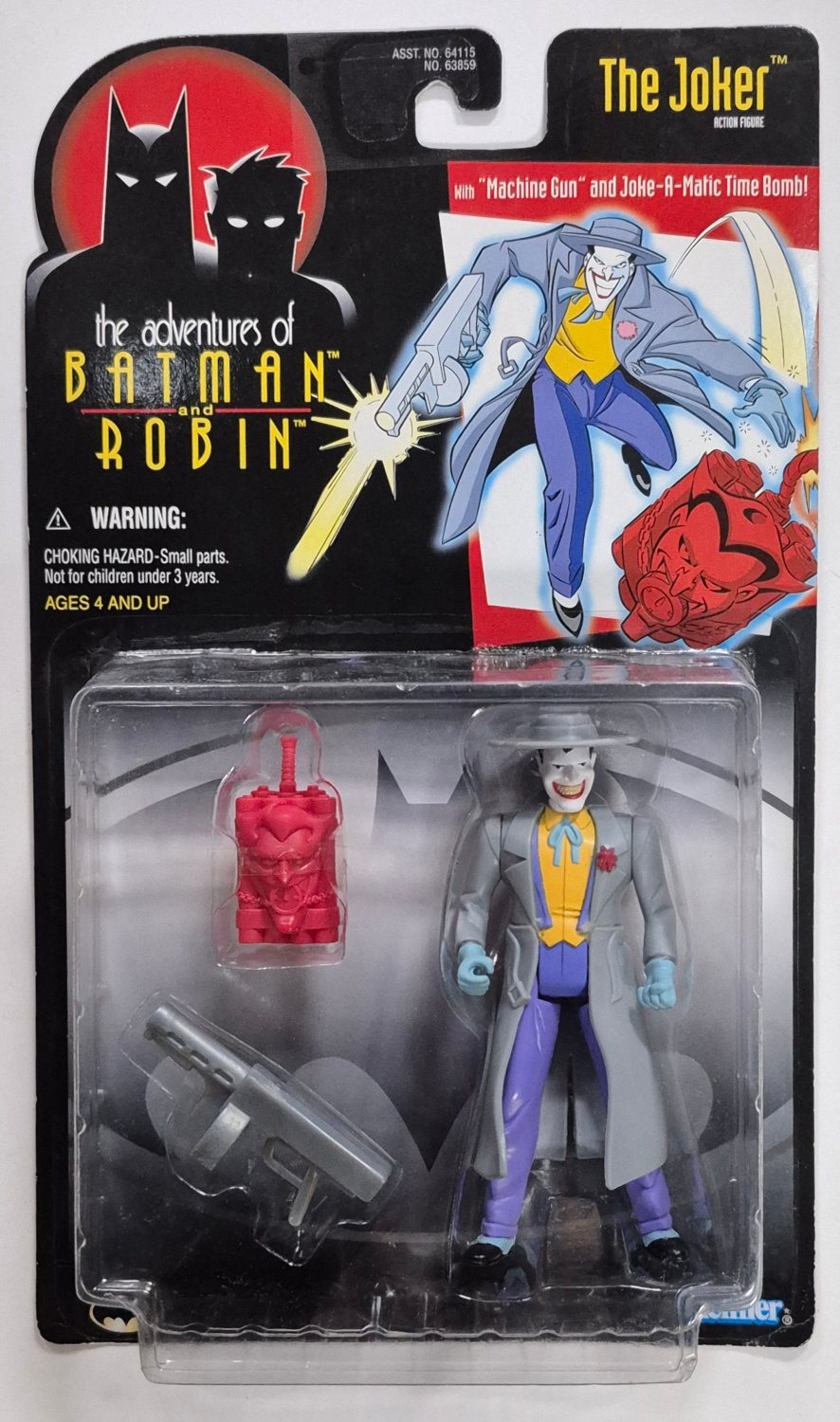 MOC Kenner Adventures of Batman and Robin The Joker Action Figure - Mint on Card 1