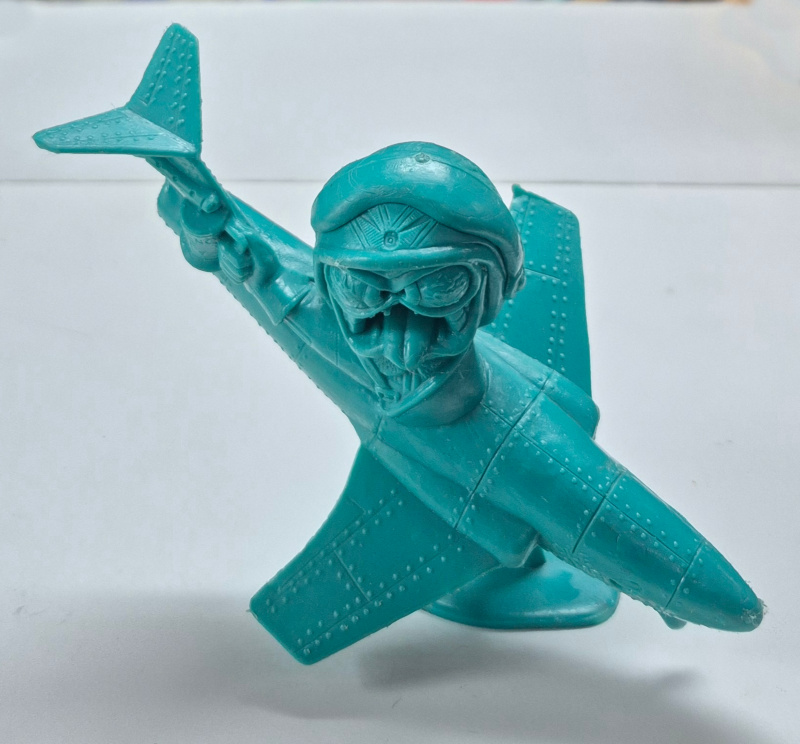 1964 Marx Nutty Mads Freddie Flameout Teal Figure - Complete 1