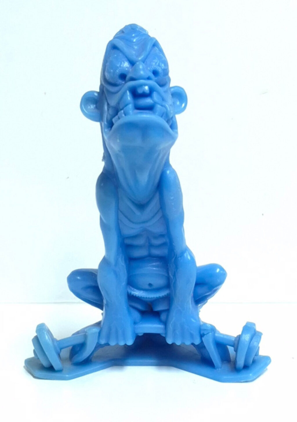 1963 Marx Nutty Mads Waldo the Weight Lifter Blue Figure - Complete 1