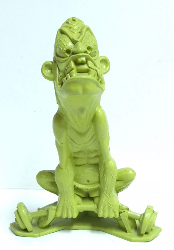 1963 Marx Nutty Mads Waldo the Weight Lifter Green Figure - Complete 1