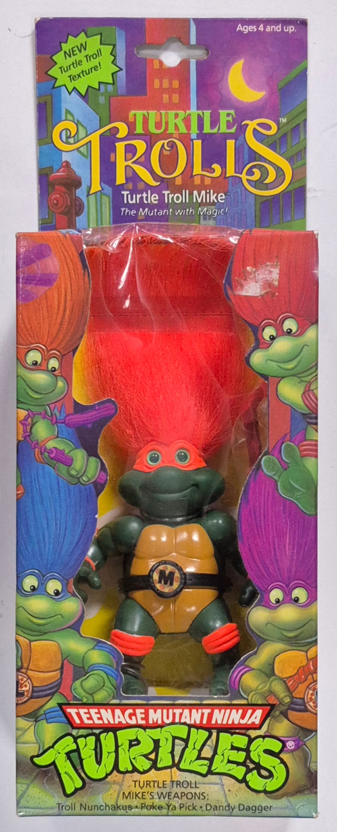 MIB Playmates TMNT Turtle Troll Mike Action Figure: Mint in Factory Sealed Box 1